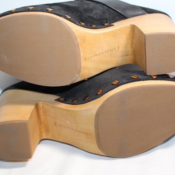 Veronica Beard Black and Tan Mules - Picture 5 of 7